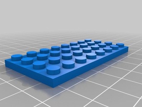 4x8 Platte Bau-Spielzeug kundengebundene 3d print model - Mito3D
