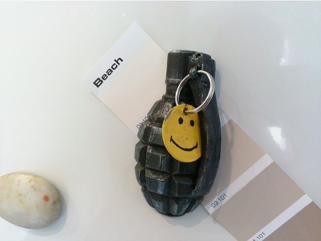 fridge magnet grenade bad company decor magnets smile 3D print model - Mito3D