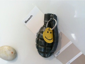 fridge magnet grenade bad company decor magnets smile 3d print model - Mito3D