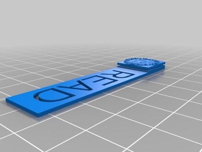 il mio segnalibro personalizzato di testo & immagine office su misura 3d print model - Mito3D