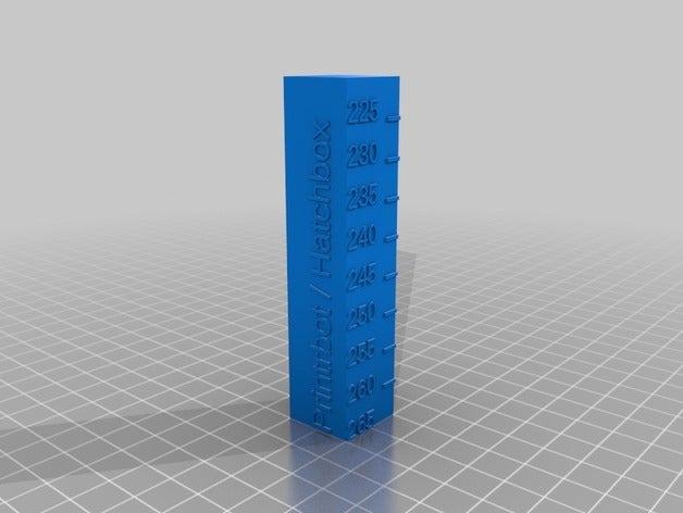 il mio personalizzati, calibrazione di temperatura torre 265-225 Stampa 3d prove su misura 3D print model - Mito3D