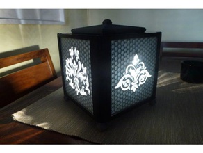 vintage lampe cube l'art des outils de la décoration lampara lumière 3d print model - Mito3D