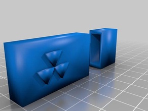 single flash drive case nuclear electronics holder 3d print model - Mito3D
