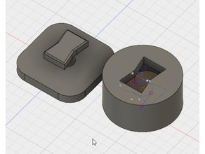 90 degree twist lock test 3d printing tests calibration 3d print model - Mito3D