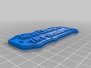 mcaa targhetta i portachiavi su misura 3d print model - Mito3D