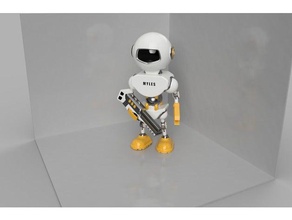 extraño robot en rodajas modelo de robots carácter fusion360 juego azar el 3d print model - Mito3D