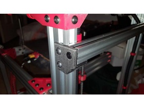 2020 extrusion overlapping corner bracket 3d printer parts 3d print model - Mito3D
