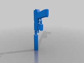 h&k usp compact w supressor mag Licht Requisiten 3d print model - Mito3D