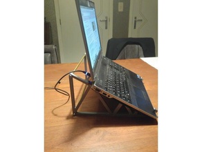 large laptop stand dell latitude toshiba satellite 15-17inch computer laptopstand 3d print model - Mito3D