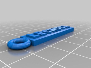 simples llavero nombre alface A impressão 3d 3d print model - Mito3D