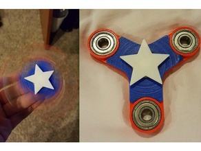 captain america bouclier spinner jouets & jeux l'amérique fidget de marvel 3d print model - Mito3D