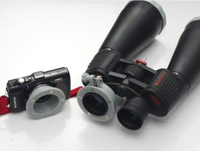 binocular de montaje la cámara astronomía-binoculares binoculares celestron olympus tg4 3d print model - Mito3D