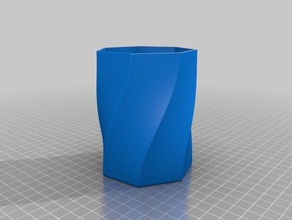 7 facce geometriche matita tazza organizzazione 3d print model - Mito3D
