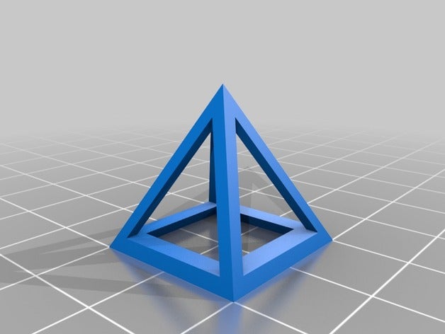 hollow pyramid math art 3dprintable calibration 3D print model - Mito3D