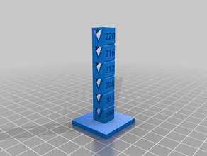 200-220 temp tower 3d printing tests customized 3d print model - Mito3D