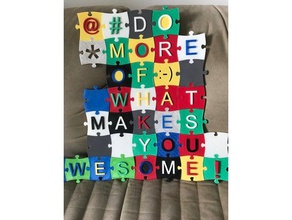alfabeto puzzle - quebra cabe em formato arredamento Puzzle 3d alfabeti di 3d print model - Mito3D