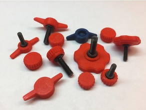les bouchons à vis outils la fixation bouchon shcs tête creuse pouce bouton de serrage 3d print model - Mito3D