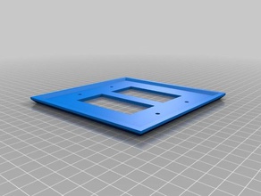 2 square plate cover replacement parts customized 3d print model - Mito3D