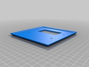 2 gang square plate cover only 1 hole replacement parts customized 3d print model - Mito3D