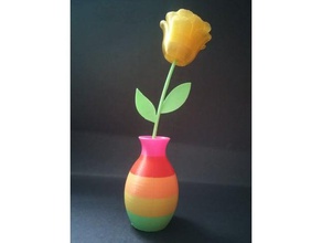 multi-color flower pot decor gift 3d print model - Mito3D