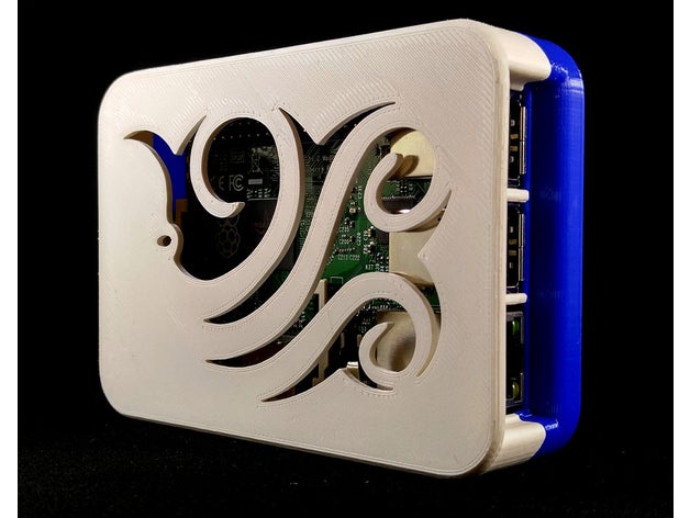 raspberry pi 2 3 modelo b octo caso la electrónica el pulpo raspberrypi de vivienda 3D print model - Mito3D