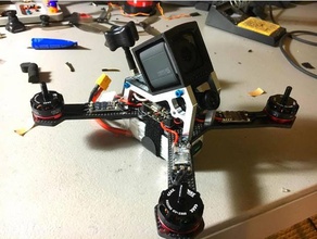 looney Rahmen vtx mount w & w-o gopro Sitzung hobby Drohne fpv racing gopro-Sitzung 3d print model - Mito3D