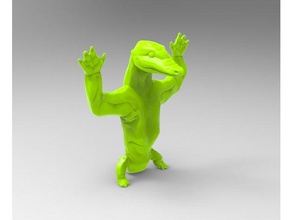 gatorman Kreaturen alligator anthropomorphe 3d print model - Mito3D