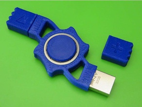 usb fidget spinner juguetes mecánicos 608 cojinete mano memoria rodamiento 3d print model - Mito3D