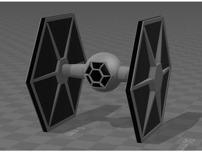 tie fighter minimalist toy & game accessories 3d model iconic design star wars 3d print model - Mito3D