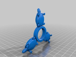 tartaruga giratório brinquedos & games fidget spinner turtoise 3d print model - Mito3D