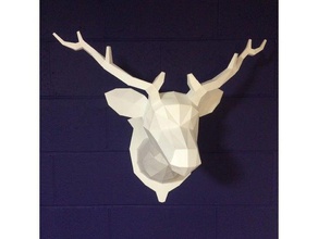 deer paper trophy sculptures 3d print model - Mito3D