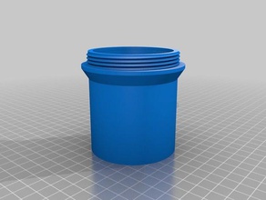 personnalisé boîte ronde couvercle fileté ménage 3d print model - Mito3D