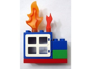 lego duplo style mini fire construction toys 3d print model - Mito3D
