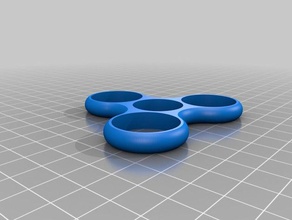 trimestre tri spinner - fidget jouet jouets & jeux pièce de monnaie main 3d print model - Mito3D
