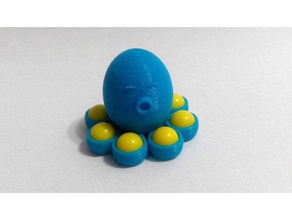 bounce octopus mechanical toys 6mm bbs bb bullet pencil topper toy 3d print model - Mito3D