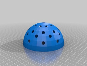 meu personalizados meia esfera led holder4mm diy personalizado 3d print model - Mito3D