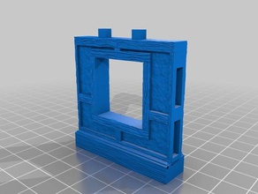openlock 50 tudor window wall -open toy & game accessories dnd tiles openforge openforge2 style 3d print model - Mito3D