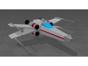 x-wing minimaliste jouets & jeux Modèle 3d design iconique de modèle star wars jouet 3d print model - Mito3D