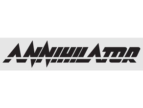 annihilator logotipo de metal lixo 3d print model - Mito3D