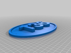 136 oval de los hogares personalizado 3d print model - Mito3D