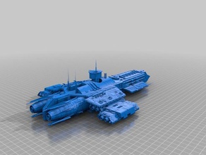 icarus spaceship stargate vehicles 3d print model - Mito3D