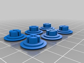 split spinner buttons - 15mm & 18mm toys games fidget 3d print model - Mito3D