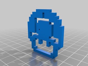meu projeto personalizado o seu próprio pixel art pingente jóias 3d print model - Mito3D