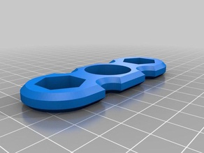 dual spinner hex nut toys & games fidget 3d print model - Mito3D