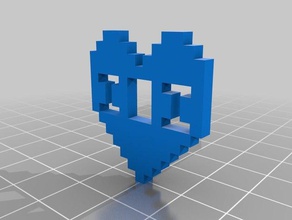 il mio design personalizzato propria pixel art ciondolo gioielli su misura 3d print model - Mito3D