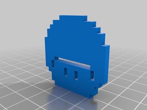 meine kundengebundener Entwurf Ihre eigenen pixel-art-Anhänger Schmuck kundengebundene 3d print model - Mito3D