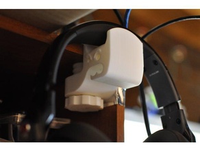 short small monster headphone holder audio hanger hook 3d print model - Mito3D