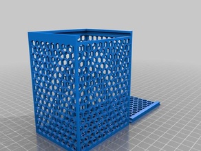 meine angepasste parametrische sechseckige Loch im Feld Container kundengebundene 3d print model - Mito3D