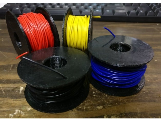 parametric interlocking wire filament spool easy print hobby 3D print model - Mito3D