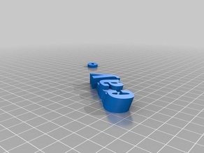 il mio personalizzato iamburny testo - nome keyfob portachiavi organizzazione su misura 3d print model - Mito3D